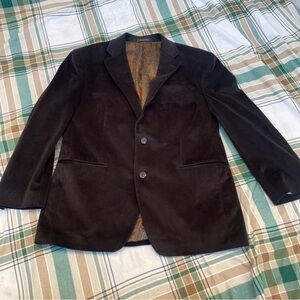 Lauren Ralph Lauren sports coat black cord print style super soft. 40 Short